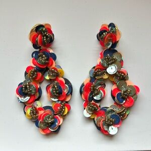 Jcrew sequin statement earrings